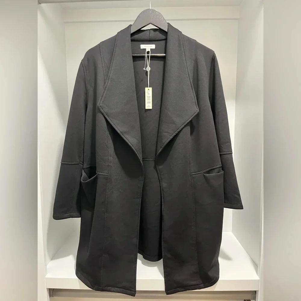 Max Studio Black Blazer Jacket Size 1X New With Tags